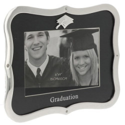 Rama foto argintata cu margini acolada Graduation - 340159