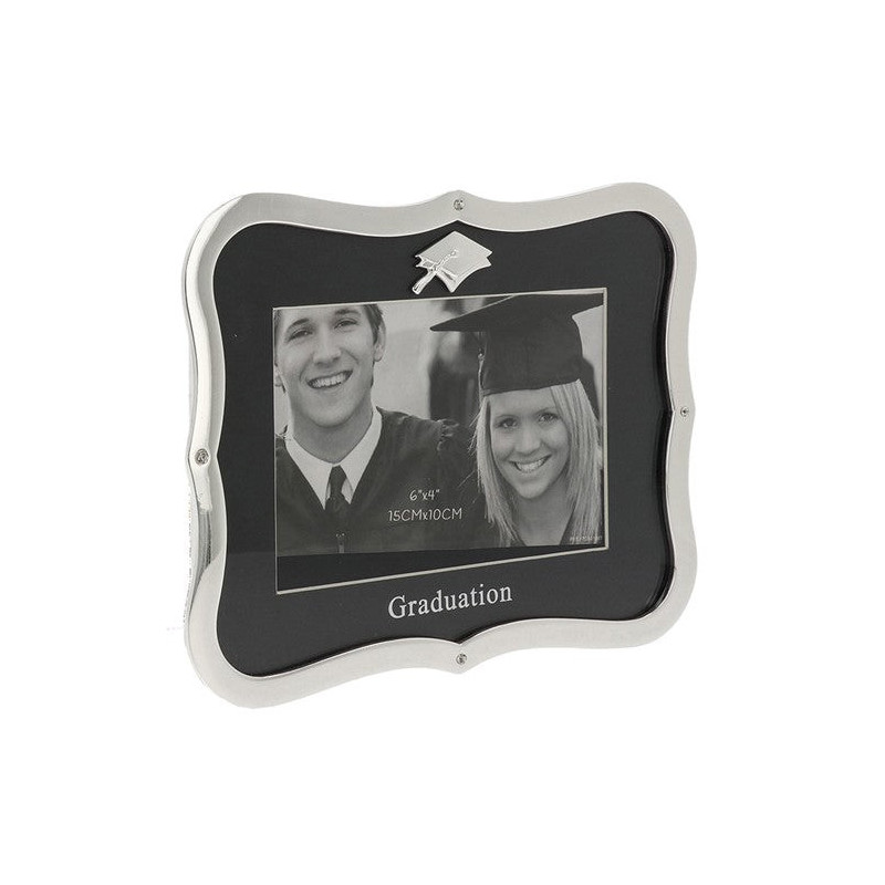 Rama foto argintata cu margini acolada Graduation - 340159