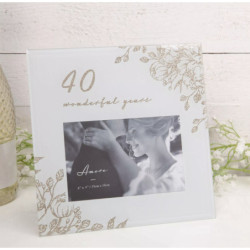 Rama foto aniversare 40 ani cu sclipici - WG1064