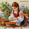 Рисуване по номера - ХАЙДЕ НА ЧЕРЕШИТЕ, ЯНА Е ПЪРВА 40х40 см.