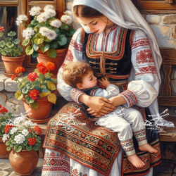 Рисуване по номера - ЛЮЛИНА ПЕСЕН 40х40 см.
