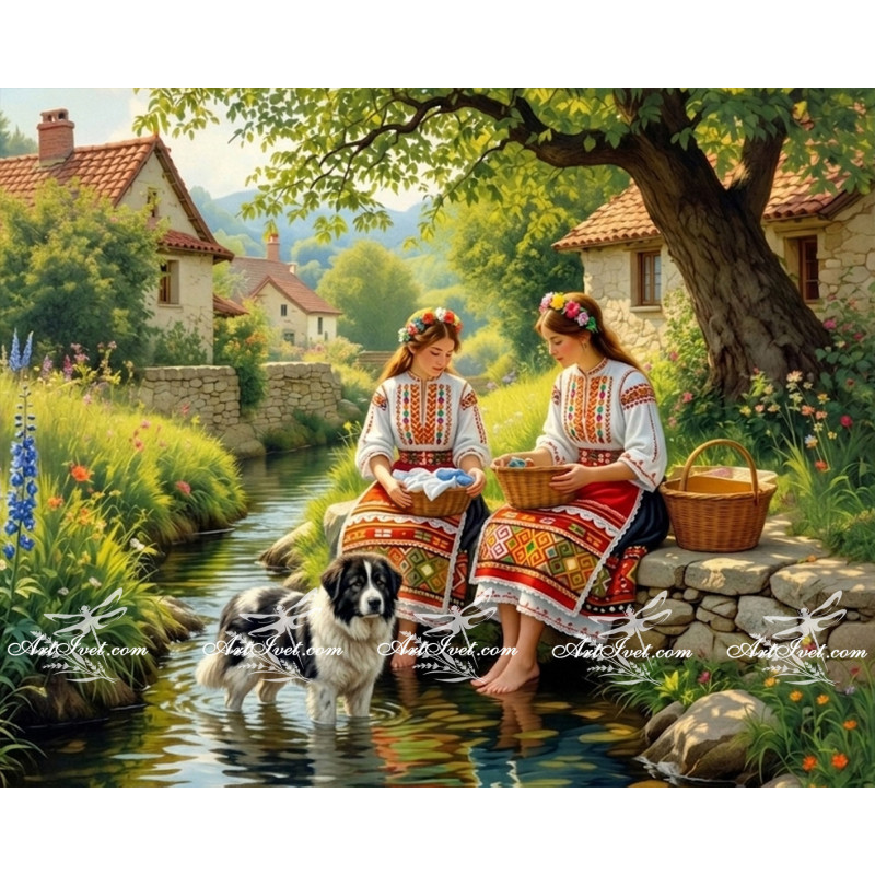 Рисуване по номера - В ЛЕТЕН ДЕН - 40х50см.